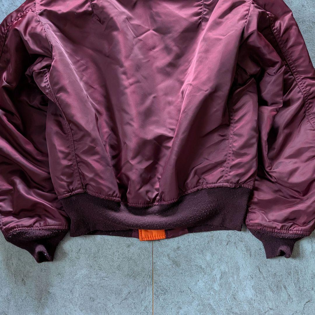 【80s】美品 三本タグ アルファ MA-1 フライトジャケット USA レッド