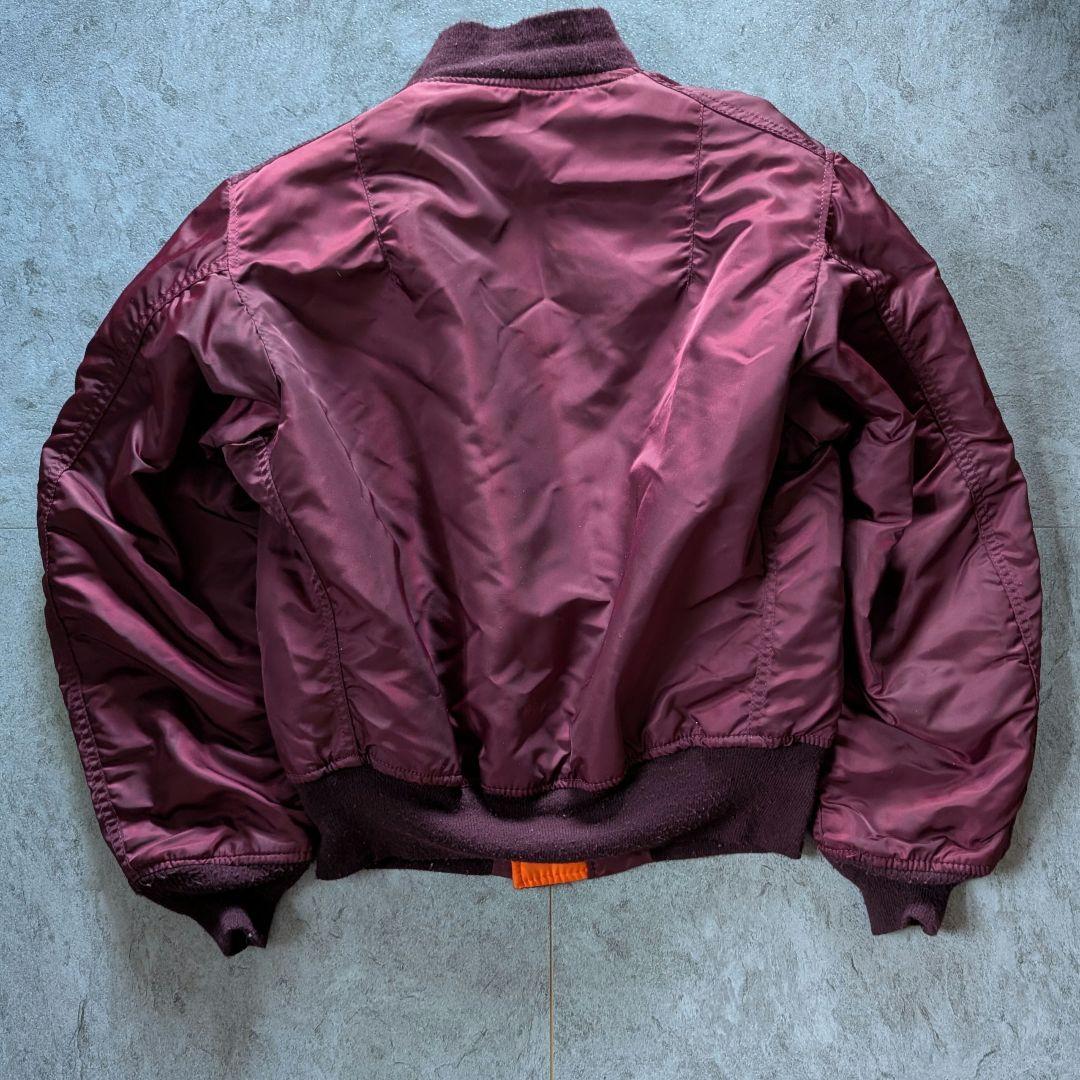 【80s】美品 三本タグ アルファ MA-1 フライトジャケット USA レッド