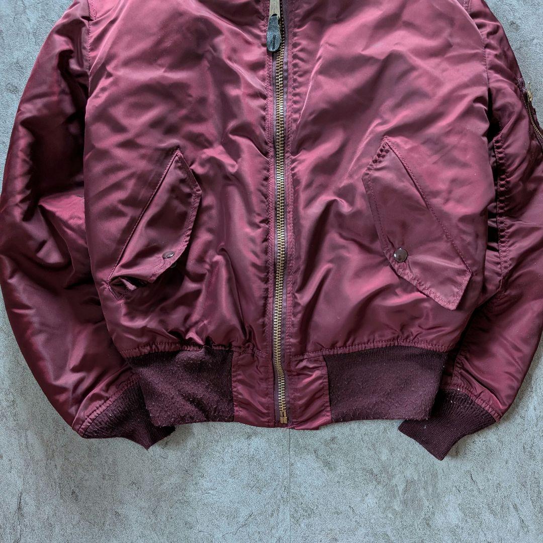 【80s】美品 三本タグ アルファ MA-1 フライトジャケット USA レッド