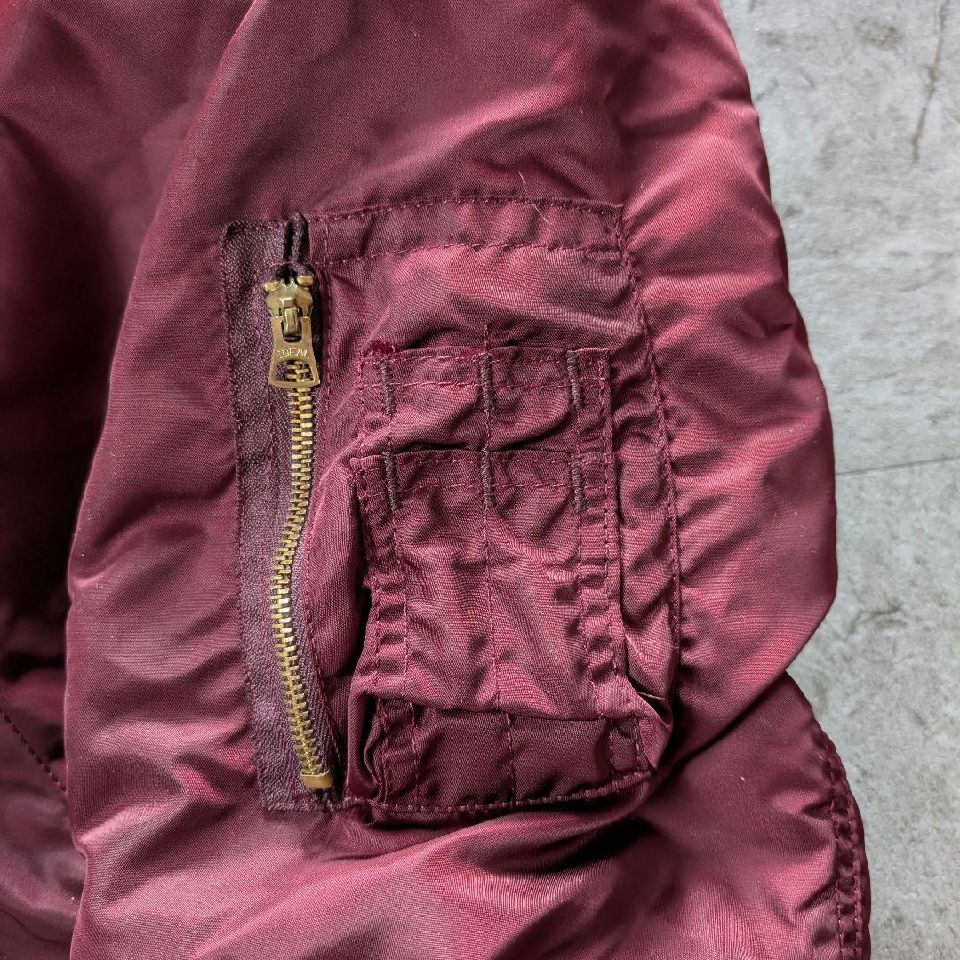 【80s】美品 三本タグ アルファ MA-1 フライトジャケット USA レッド