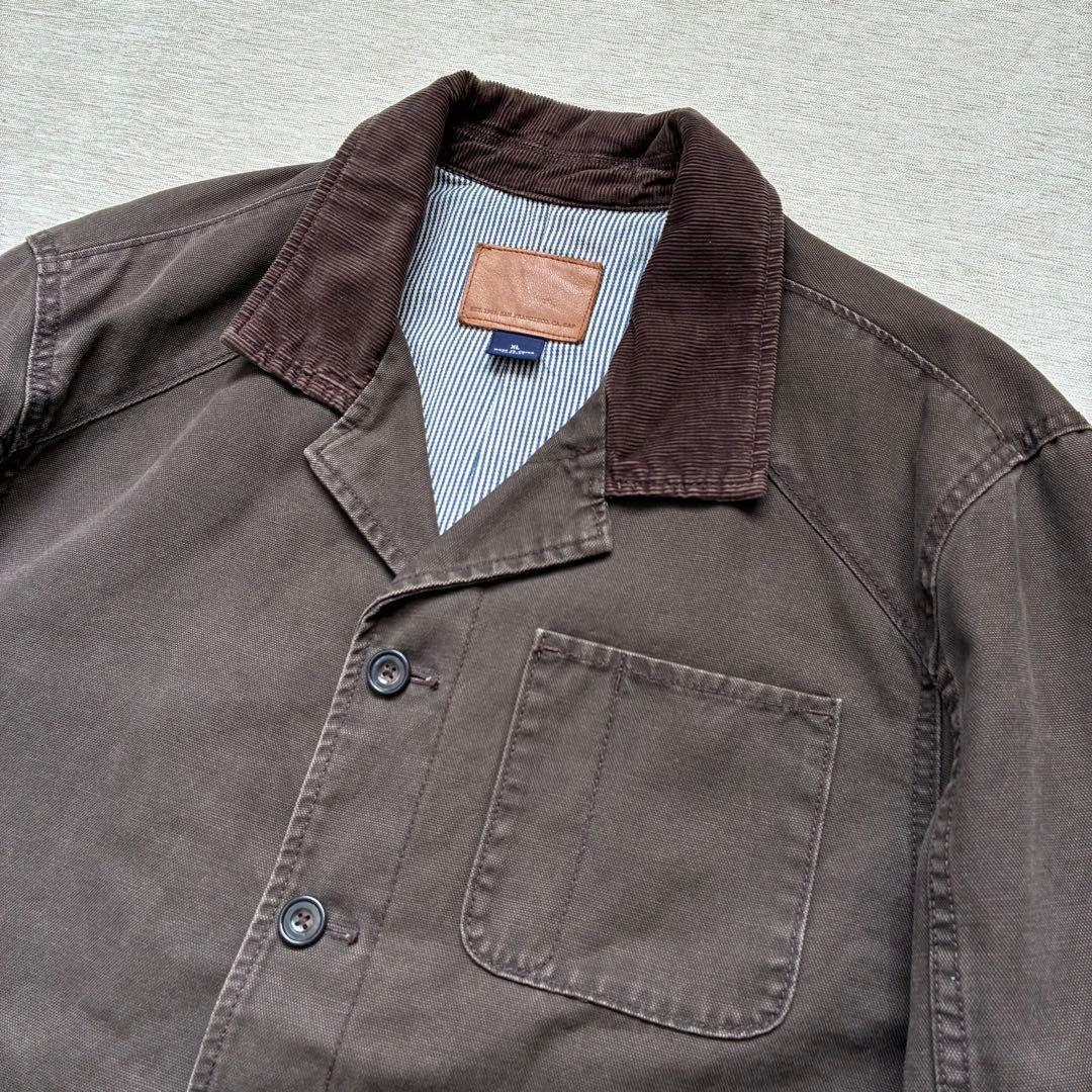 OLD GAP ハンティングジャケット　カバーオール　ブラウン　コーデュロイ襟