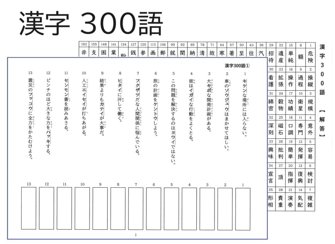 NEW☆カット済【中学受験】国語 知識編 暗記カード/練習帳・演習問題 7点 j