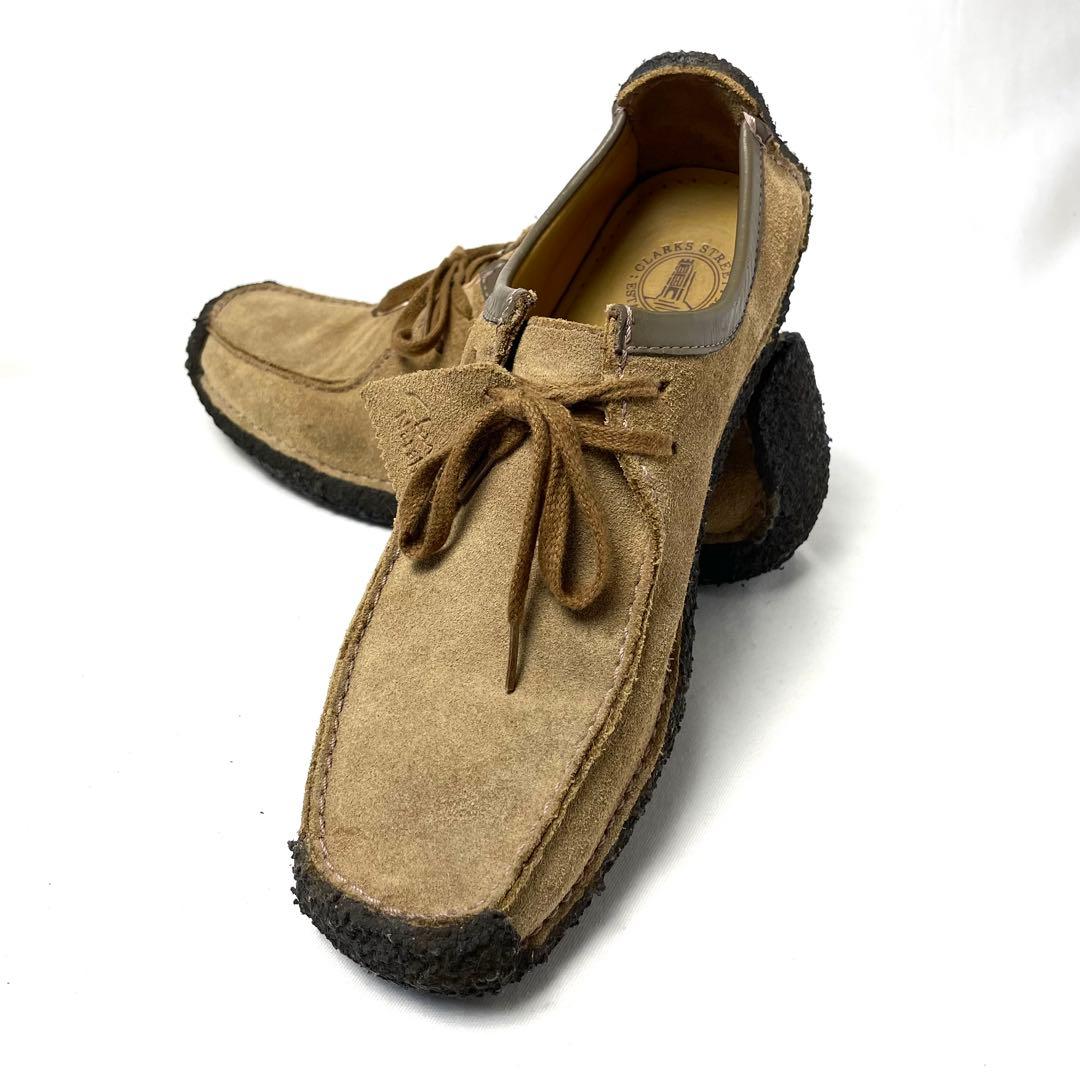 Clarks クラークス27cm ナタリー 本革 ベージュ チャーム付き 美品
