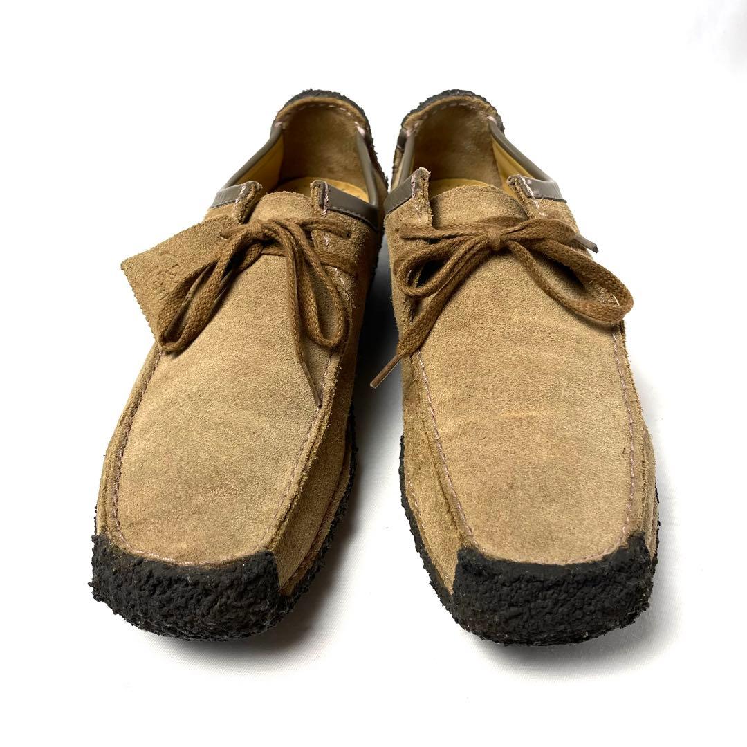 Clarks クラークス27cm ナタリー 本革 ベージュ チャーム付き 美品