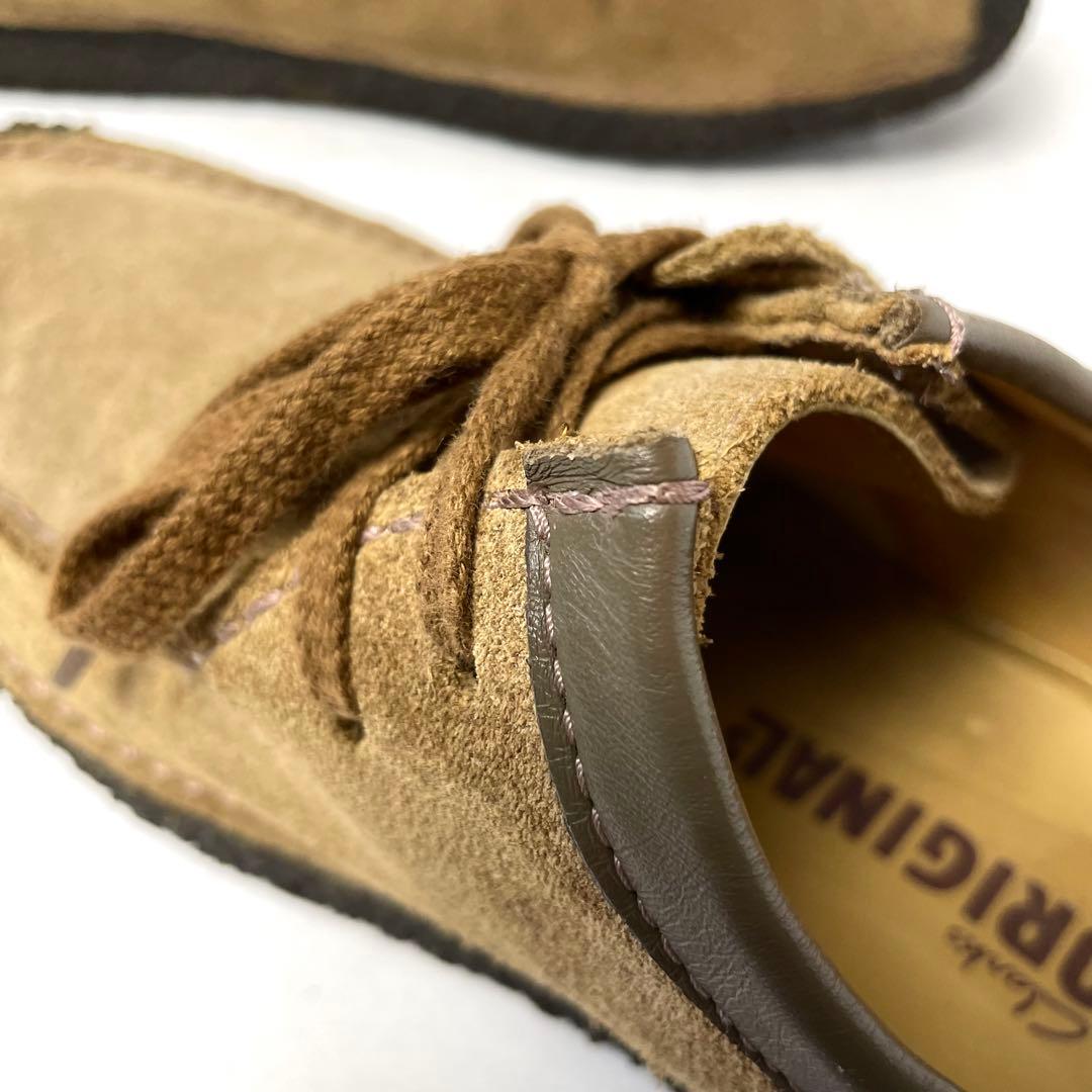 Clarks クラークス27cm ナタリー 本革 ベージュ チャーム付き 美品