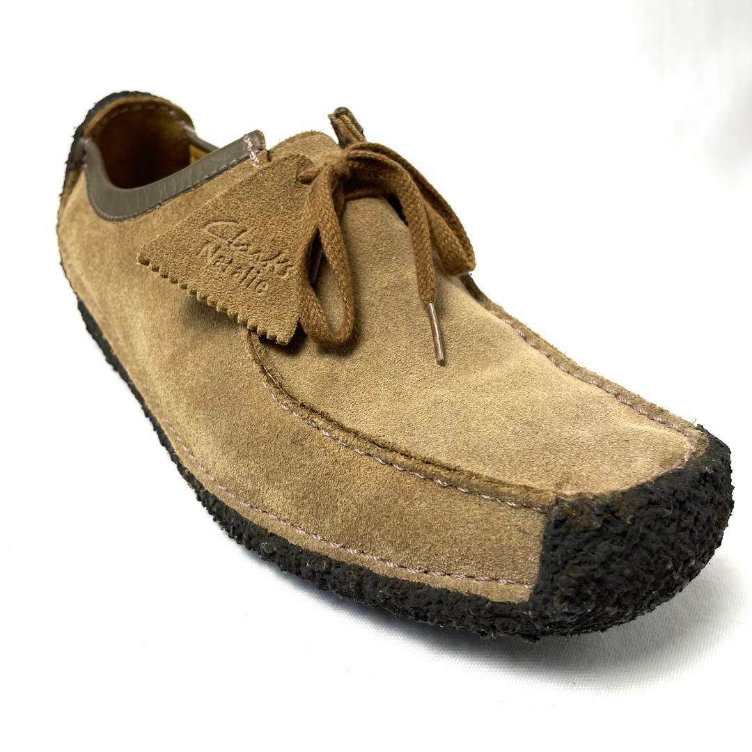 Clarks クラークス27cm ナタリー 本革 ベージュ チャーム付き 美品