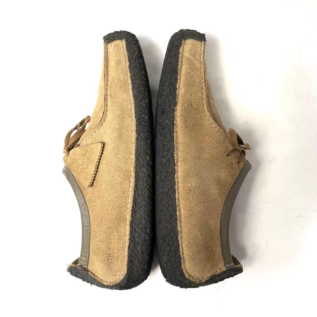 Clarks クラークス27cm ナタリー 本革 ベージュ チャーム付き 美品