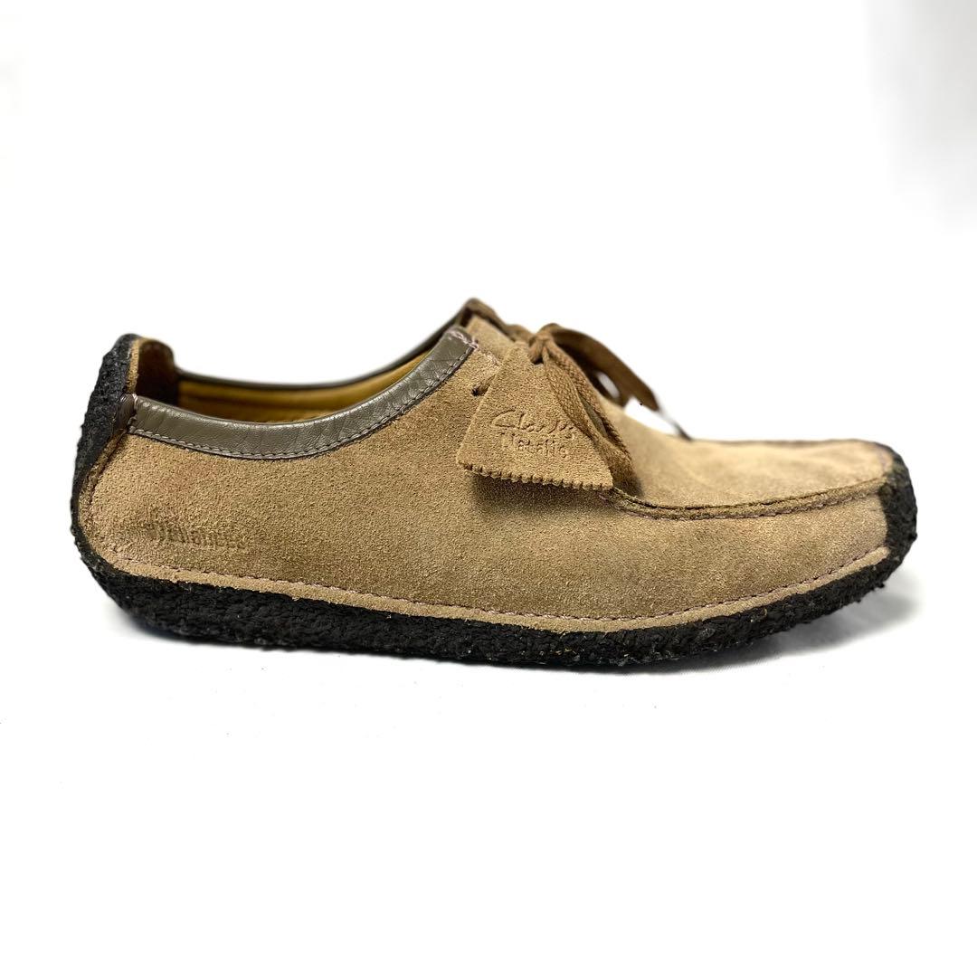 Clarks クラークス27cm ナタリー 本革 ベージュ チャーム付き 美品