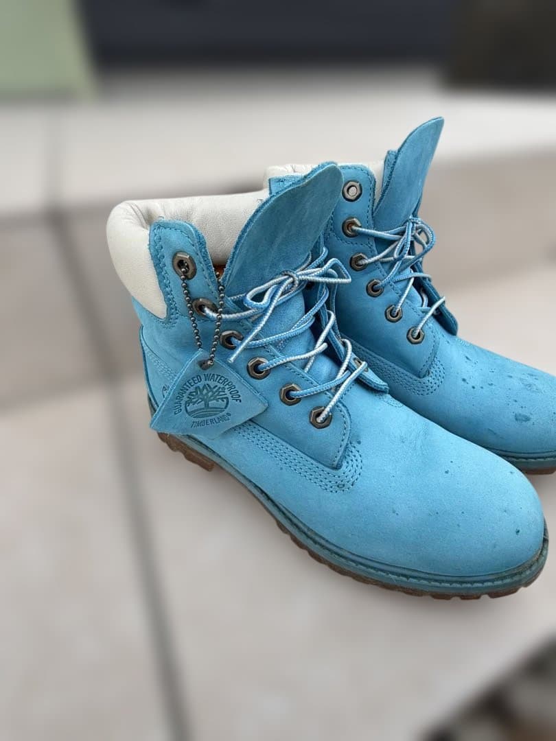 Timberland ブーツ ターコイズブルー 7インチ W