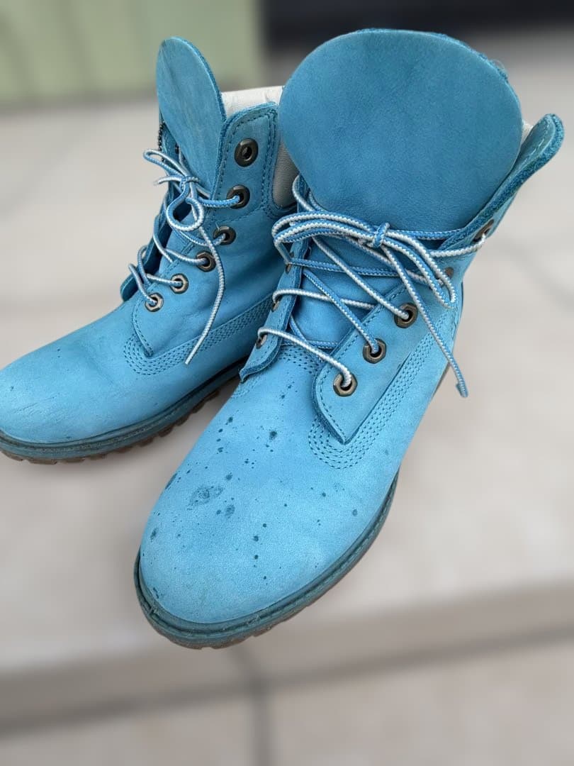 Timberland ブーツ ターコイズブルー 7インチ W