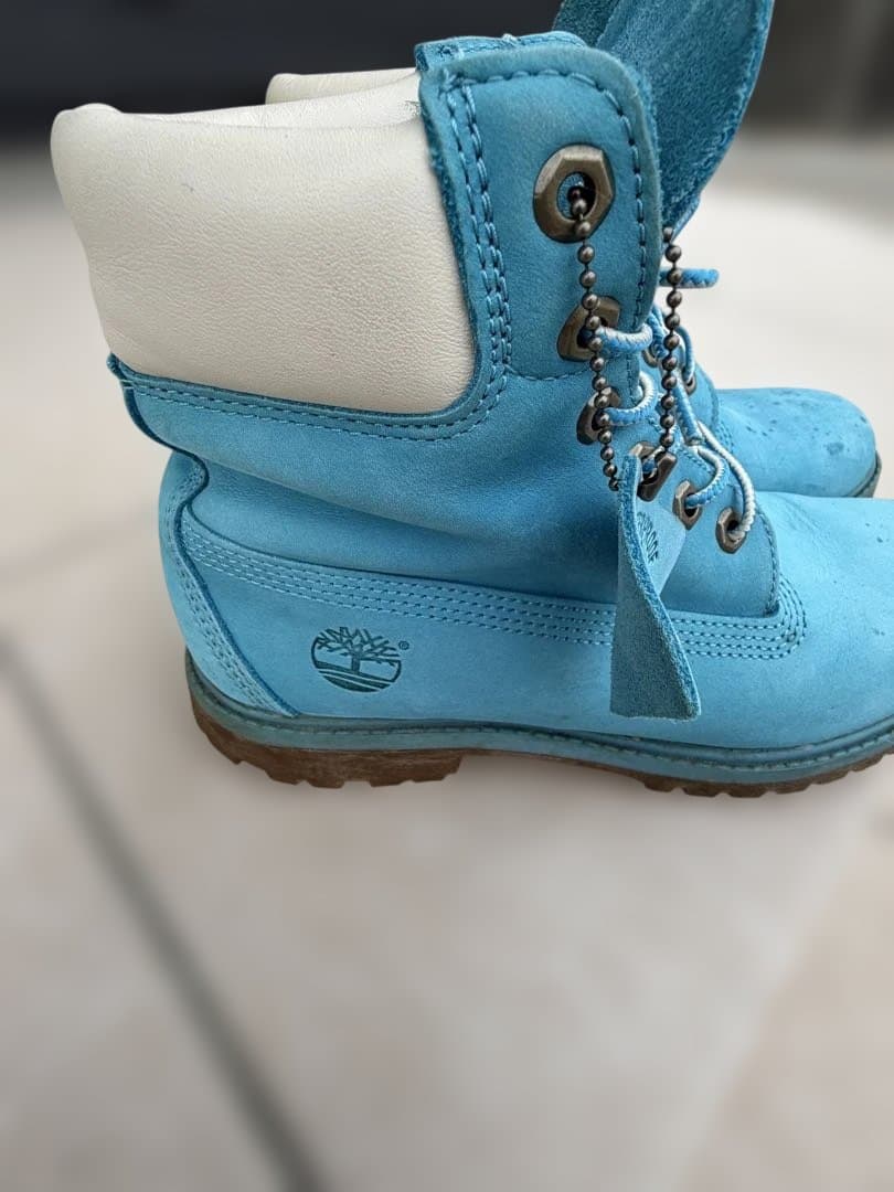 Timberland ブーツ ターコイズブルー 7インチ W