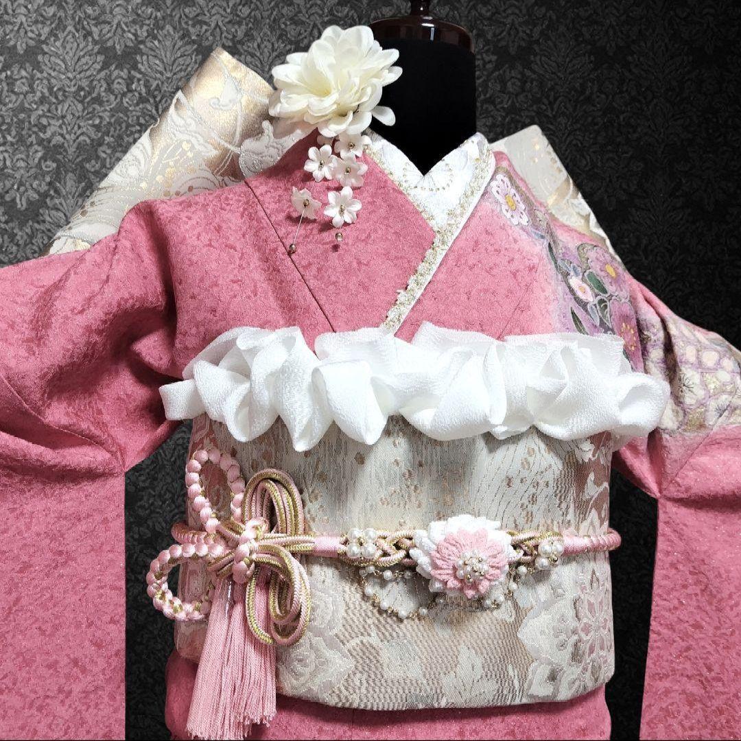 SALE中☆振袖フルセット(7点)成人式・辻ヶ花・辻が花・花絞り・金通し・金彩