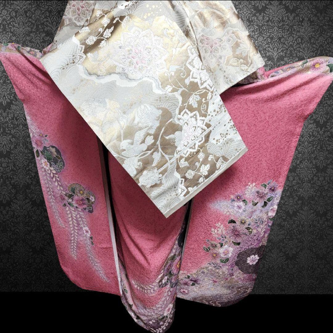 SALE中☆振袖フルセット(7点)成人式・辻ヶ花・辻が花・花絞り・金通し・金彩