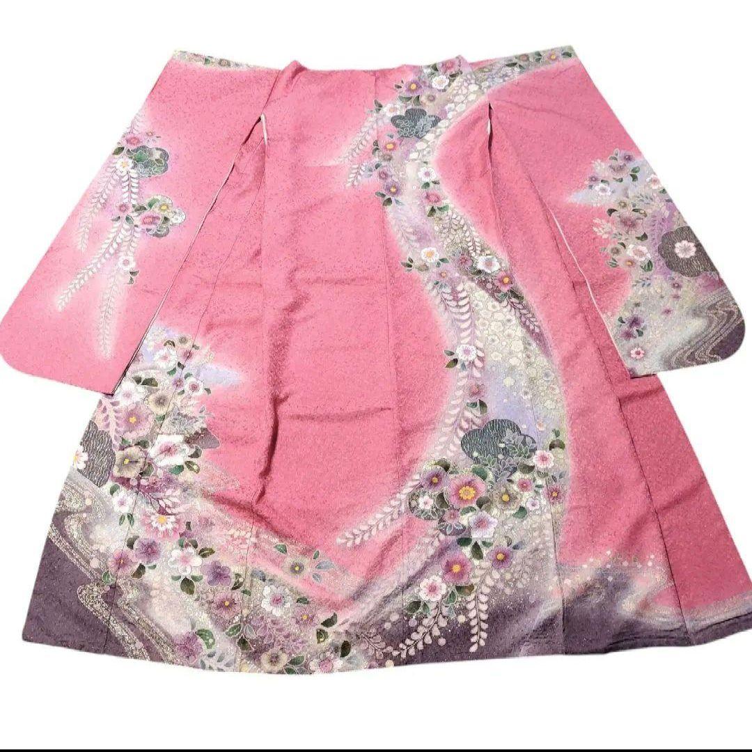 SALE中☆振袖フルセット(7点)成人式・辻ヶ花・辻が花・花絞り・金通し・金彩