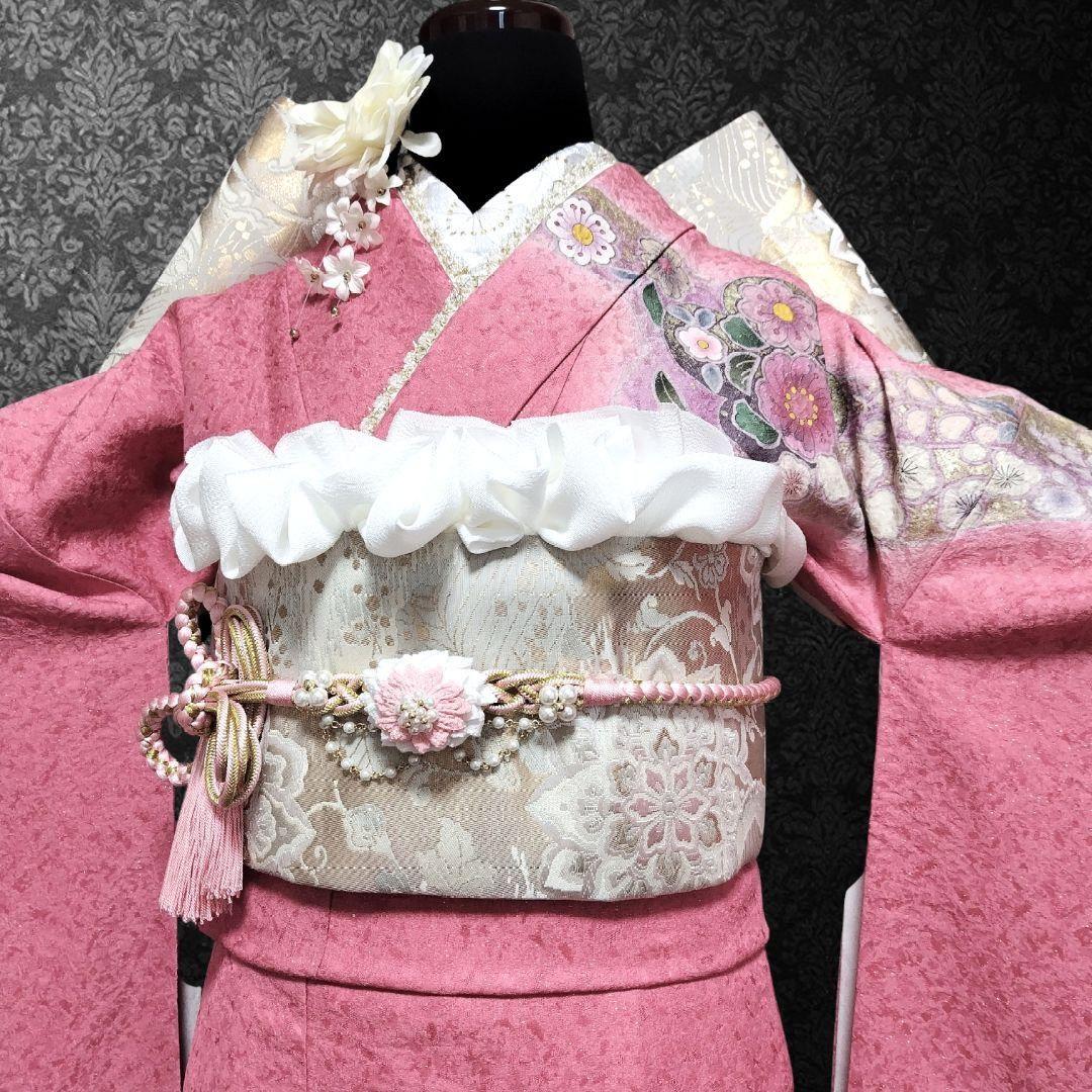 SALE中☆振袖フルセット(7点)成人式・辻ヶ花・辻が花・花絞り・金通し・金彩