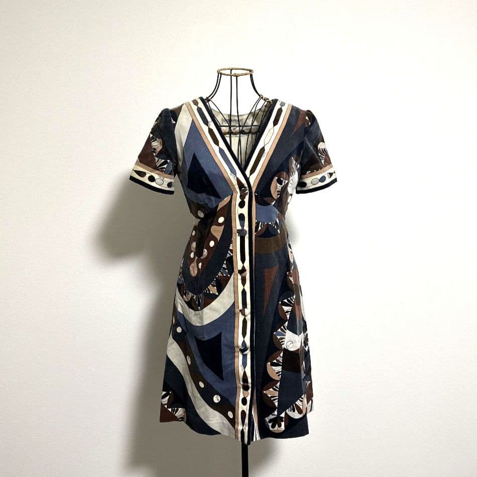 Emilio Pucci ヴィンテージ ワンピース ♡ベロア Ｍ
