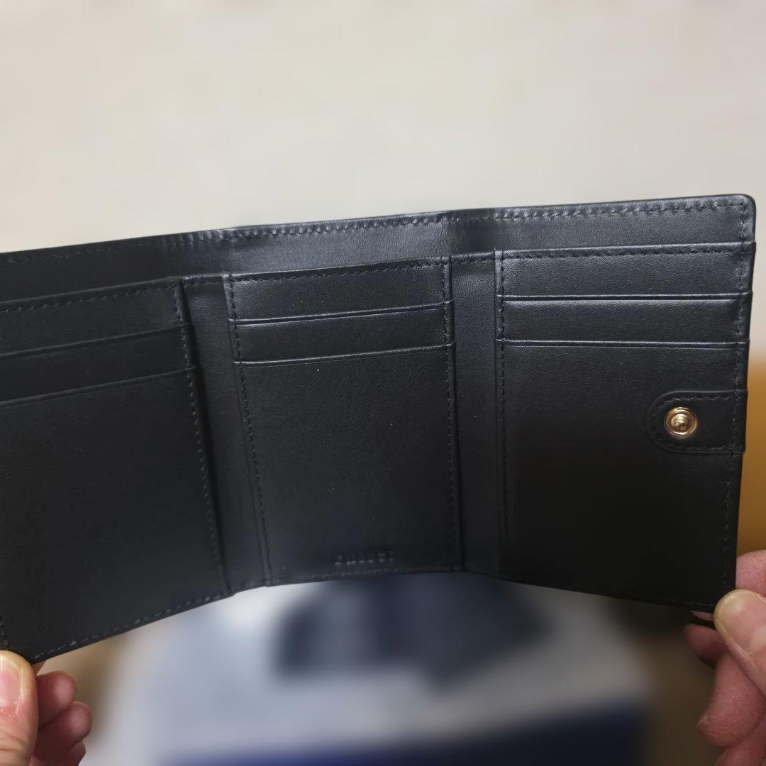 新品　ラシット ネイビー 三つ折り財布