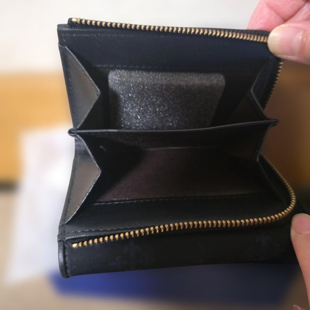 新品　ラシット ネイビー 三つ折り財布