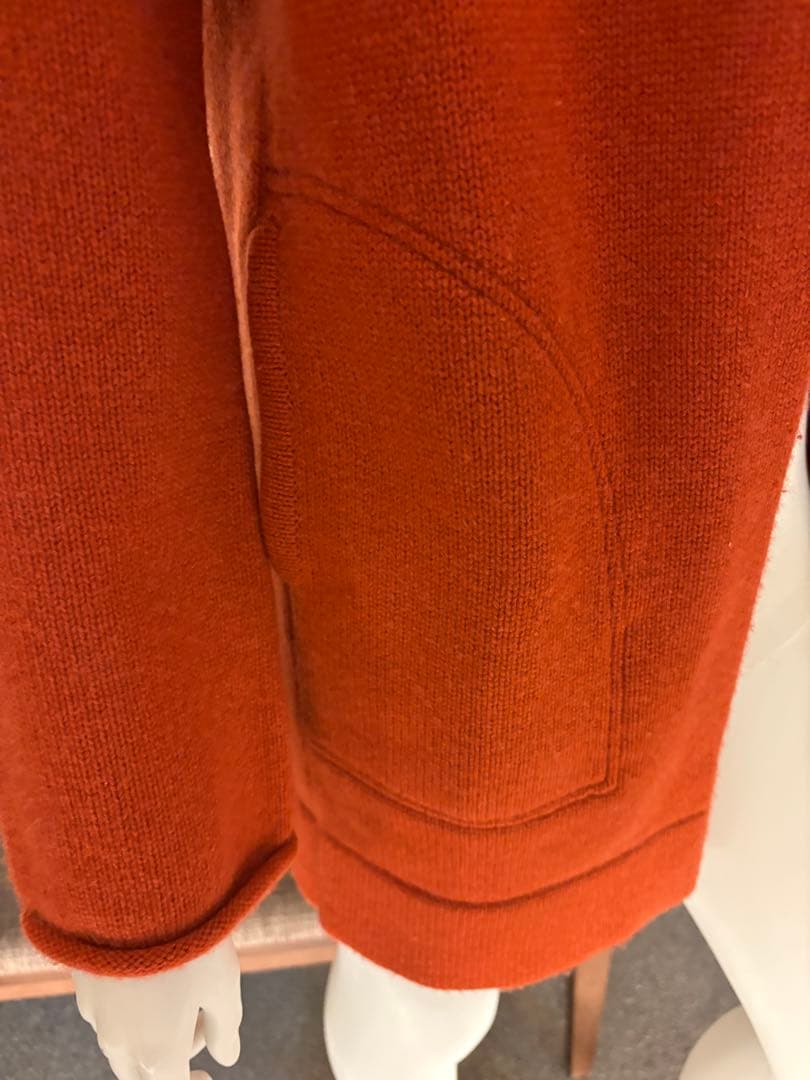 中古フォクシーＦＯＸＥＹロングカーディガンカシミヤ39681テラコッタ