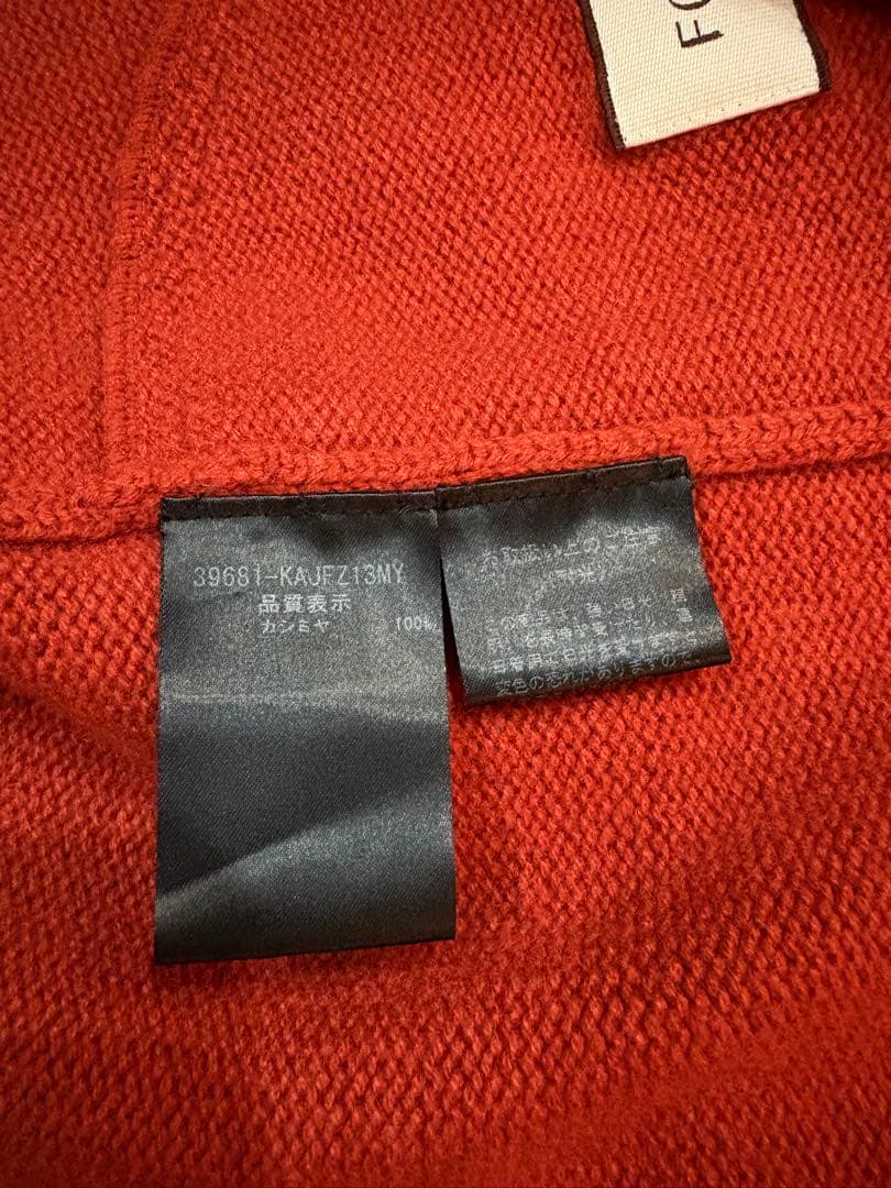 中古フォクシーＦＯＸＥＹロングカーディガンカシミヤ39681テラコッタ