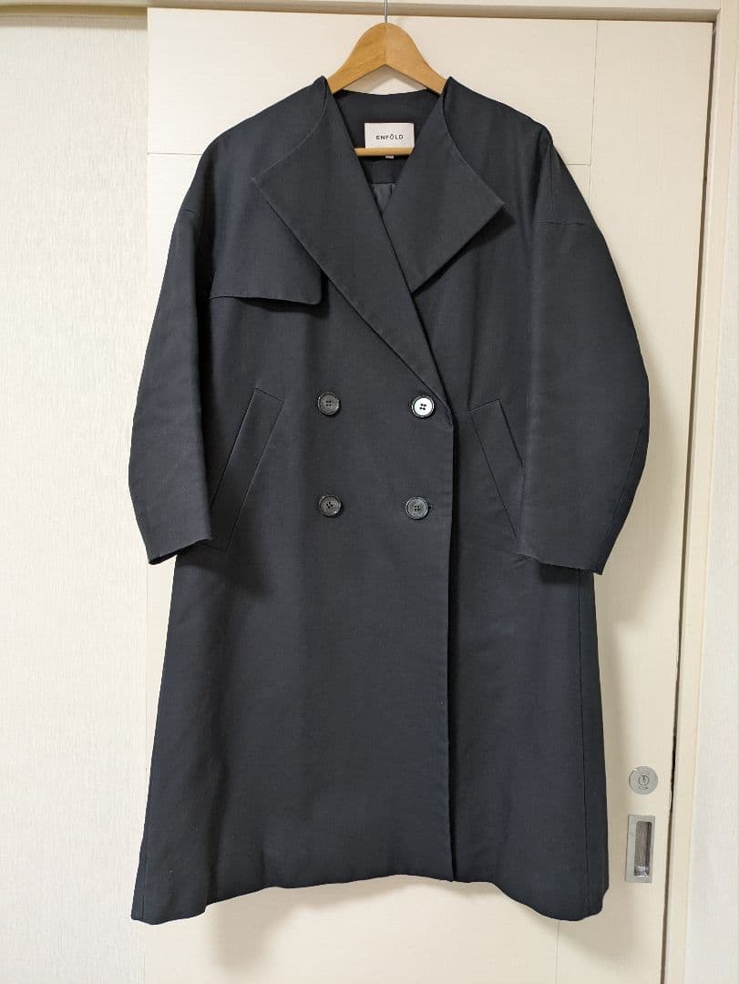 ENFOLD ダブルブレスト ロングコートトレンチコート 36