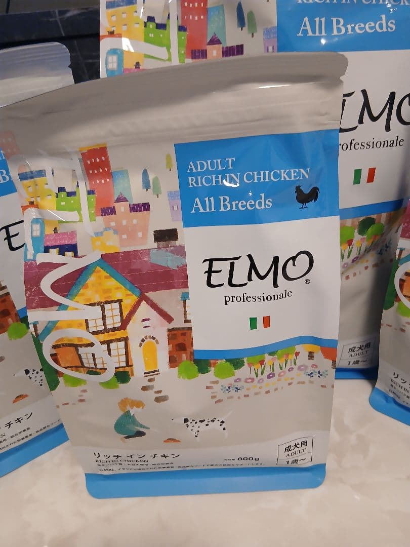 ELMO ドッグフード チキン 3kg１袋　800g３袋