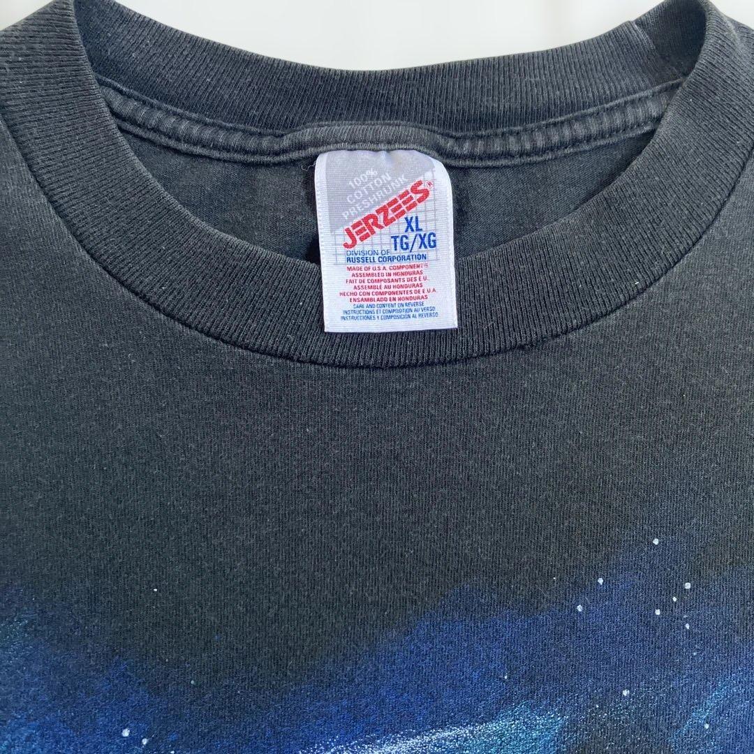 □希少□JERZEES 宇宙前面総柄　メンズTシャツXL U.S.A製