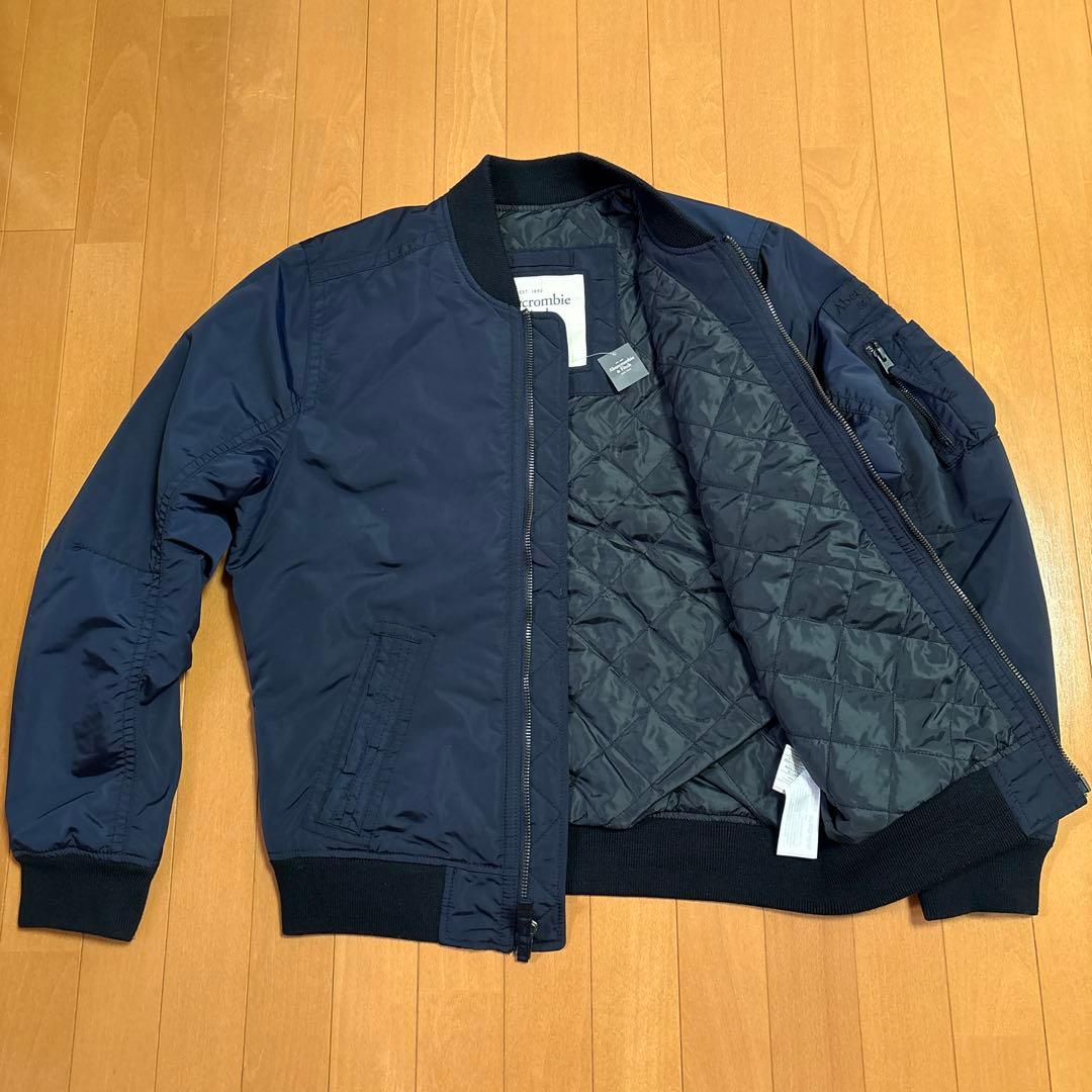 新品、未使用 アバクロンビー&フィッチ ネイビー MA-1 フライトジャケット