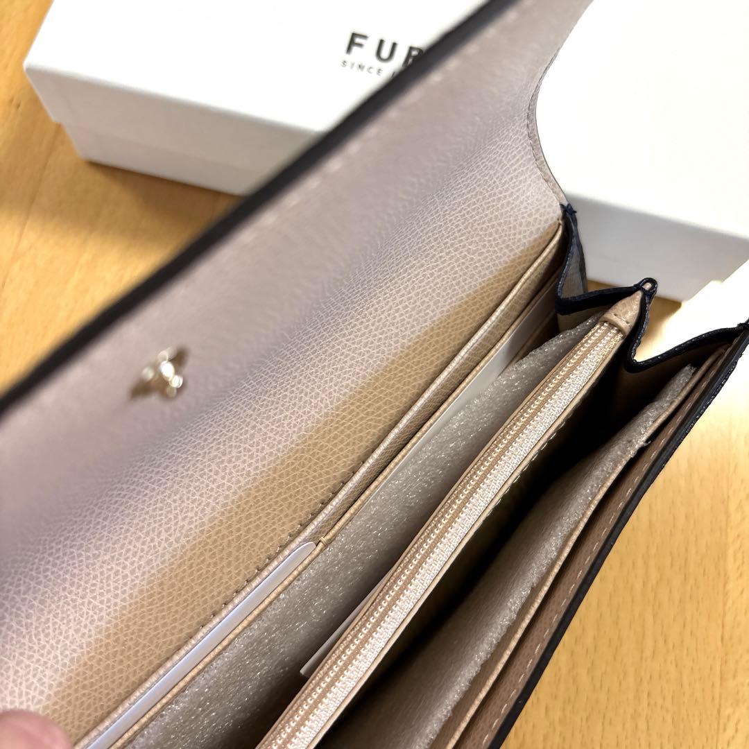 【新品未使用】 FURLA フルラ 長財布 濃紺 革財布 ネイビー