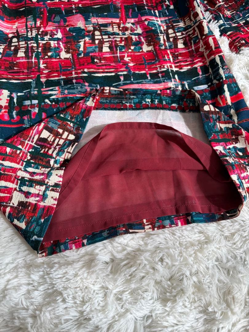 マックスマーラ　Max Mara 柄　長袖ワンピース 36サイズ　美品　H5