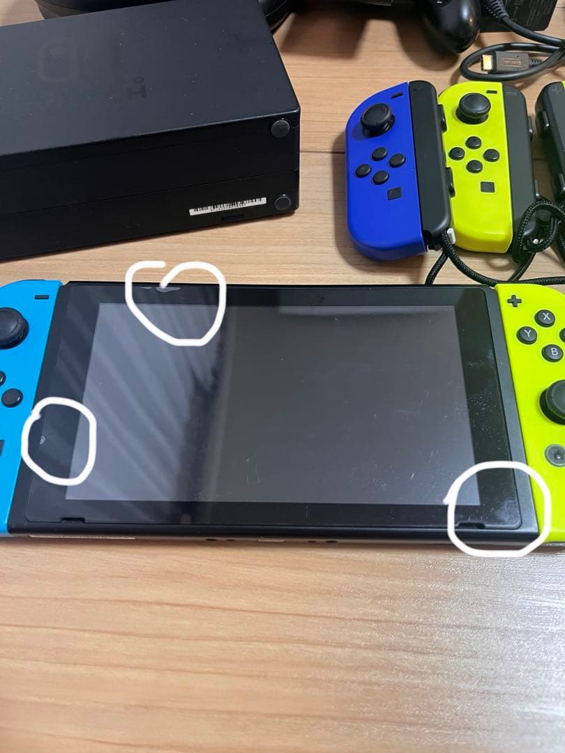 Nintendo Switch 本体 Joy-Con3本　ハンドル箱付き