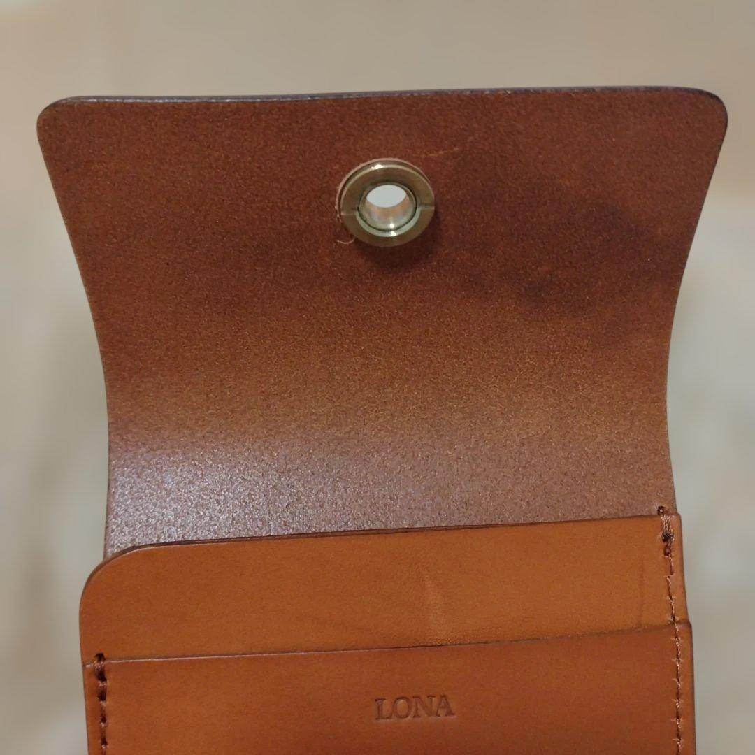 【LONA】ロナ TWIG mini wallet コニャック