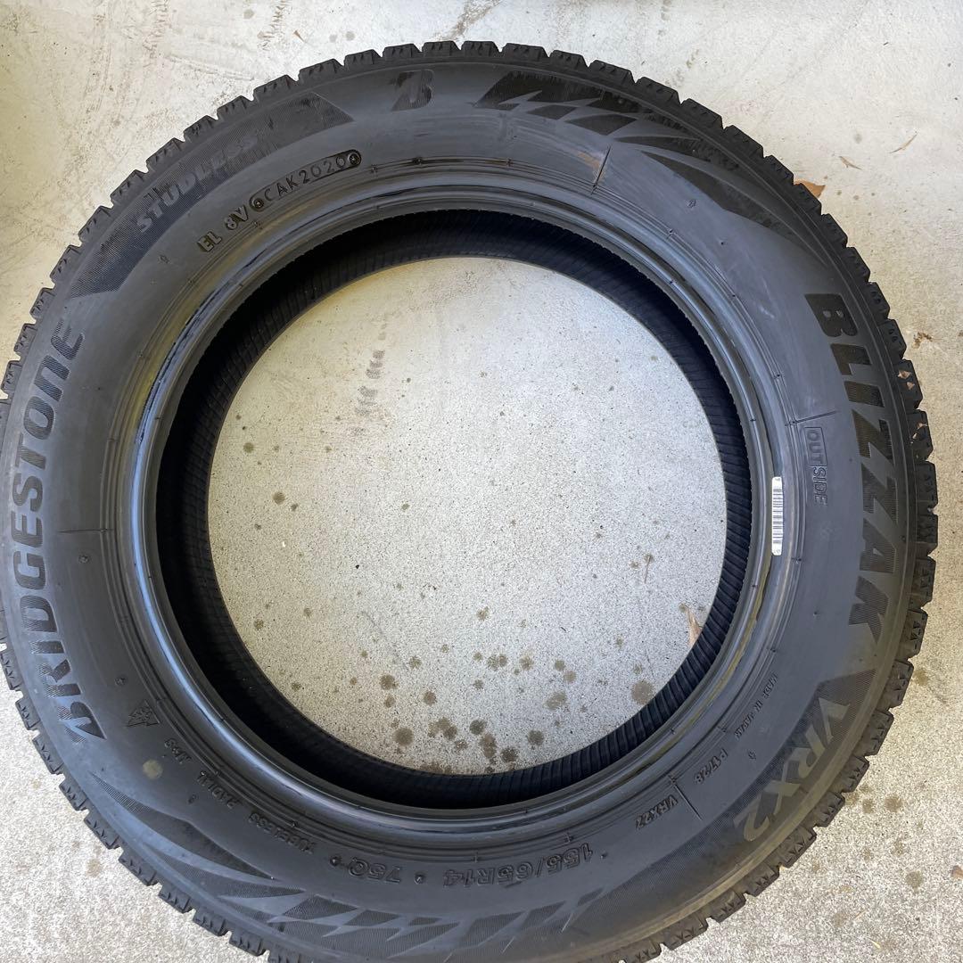 ブリヂストンBLIZZAK VRX2 155/65R14 4本セット！