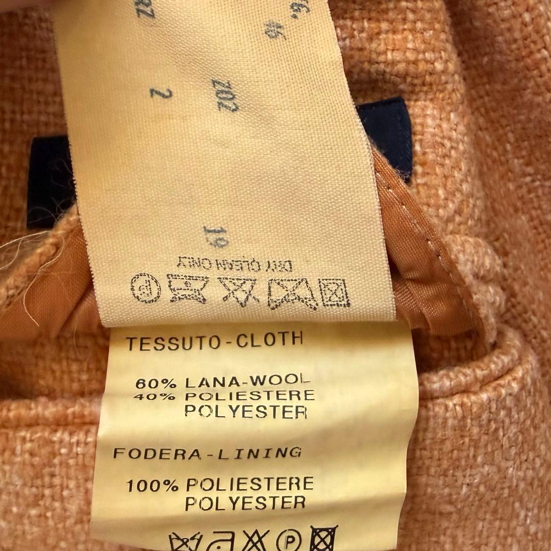 <美品>LARDINI オレンジ ウール ジャケット サイズ46
