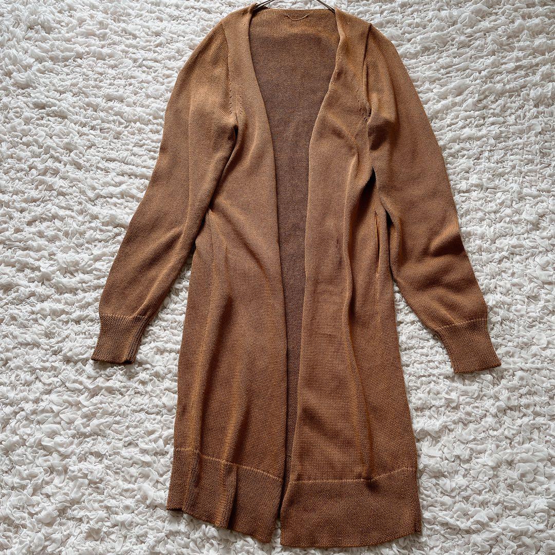 極美品 Deuxieme Classe ロングニットカーディガンコットン