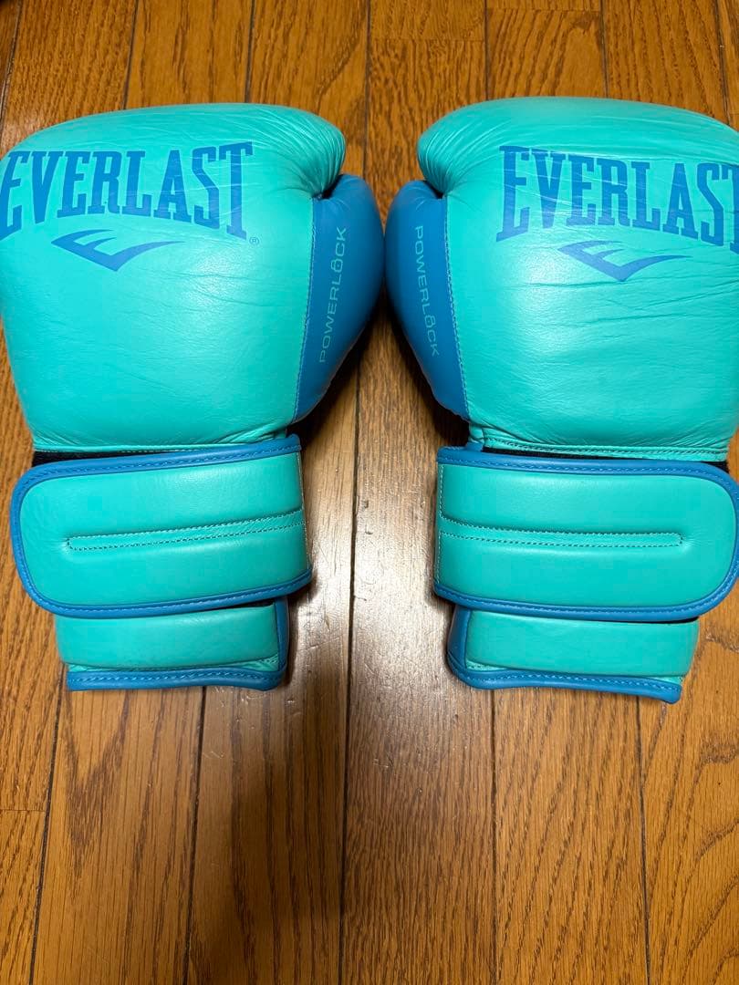 EVERLAST POWERLOCK2 ボクシンググローブ 青緑　14オンス