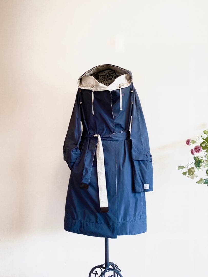MAX MARA マックスマーラ リバーシブル フーディーコート40 レディース