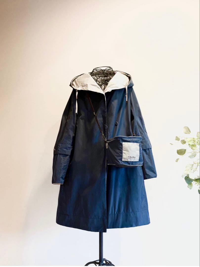 MAX MARA マックスマーラ リバーシブル フーディーコート40 レディース