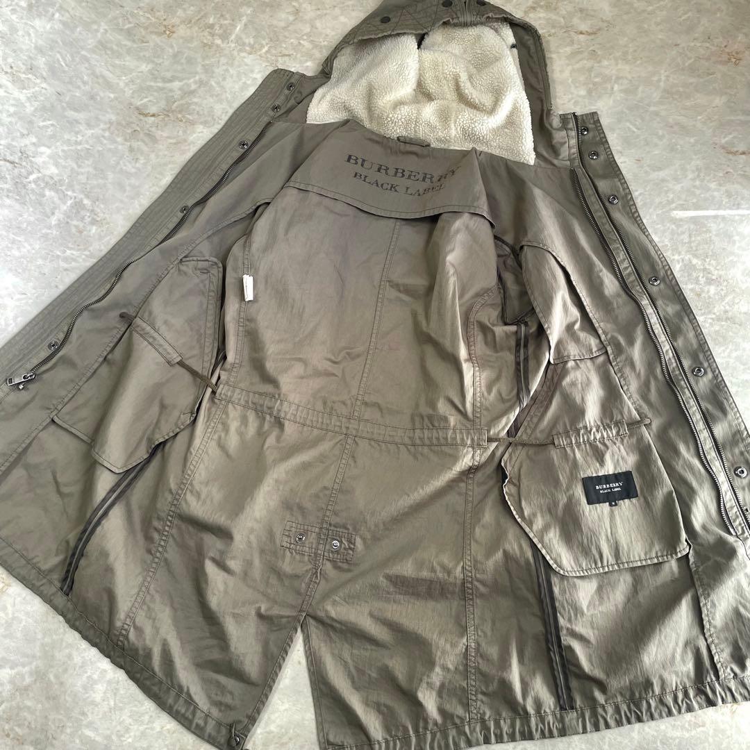 BURBERRY BLACK LABEL 中綿ライナー ミリタリー モッズコート