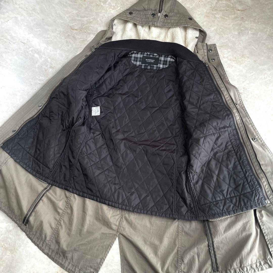 BURBERRY BLACK LABEL 中綿ライナー ミリタリー モッズコート