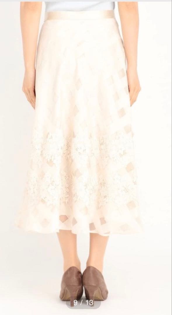 ✨美品✨ストロベリーフィールズ シアベールリボン スカート アイボリー フラワー