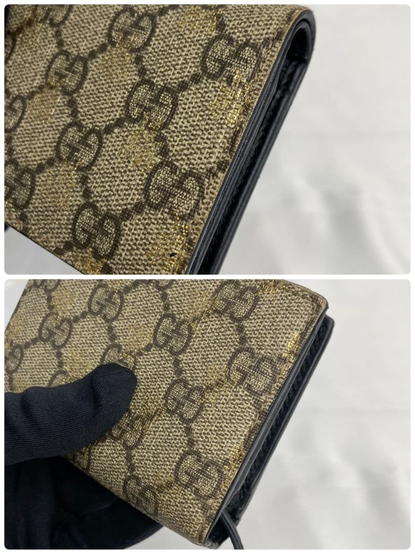 GUCCI グッチ 二つ折り財布 GG 蜂 スプリーム