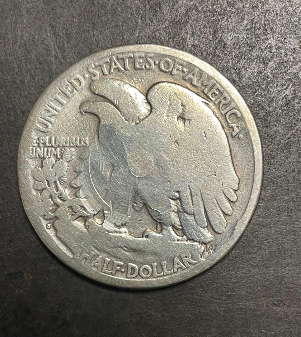 値下げ　1918年-Sウォーキング リバティ ハーフダラー