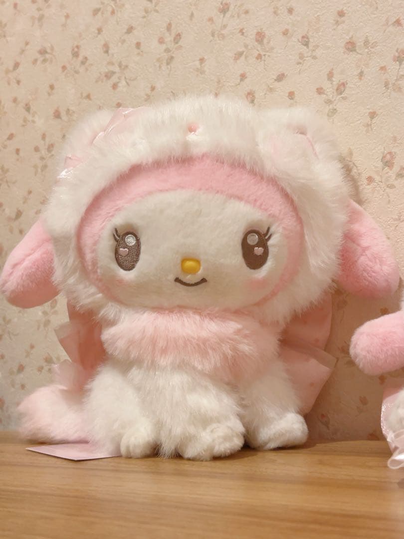 サンリオ　マイメロディ ぬいぐるみとマスコットホルダー　セット（ミルキーこねこ）