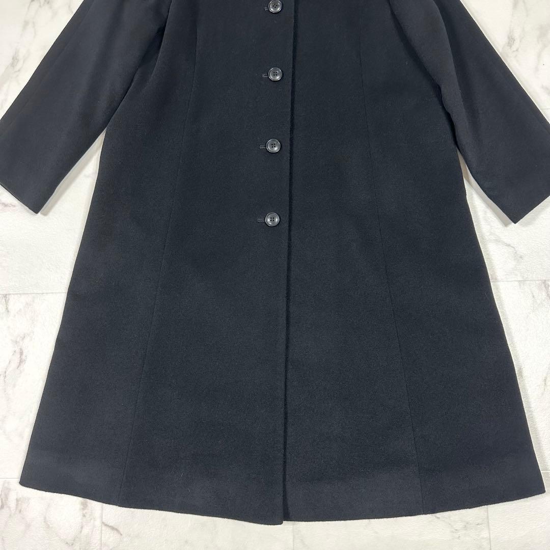 【美品】24年モデル　Leilian カシミヤハイネックコート　深喜毛織　XL