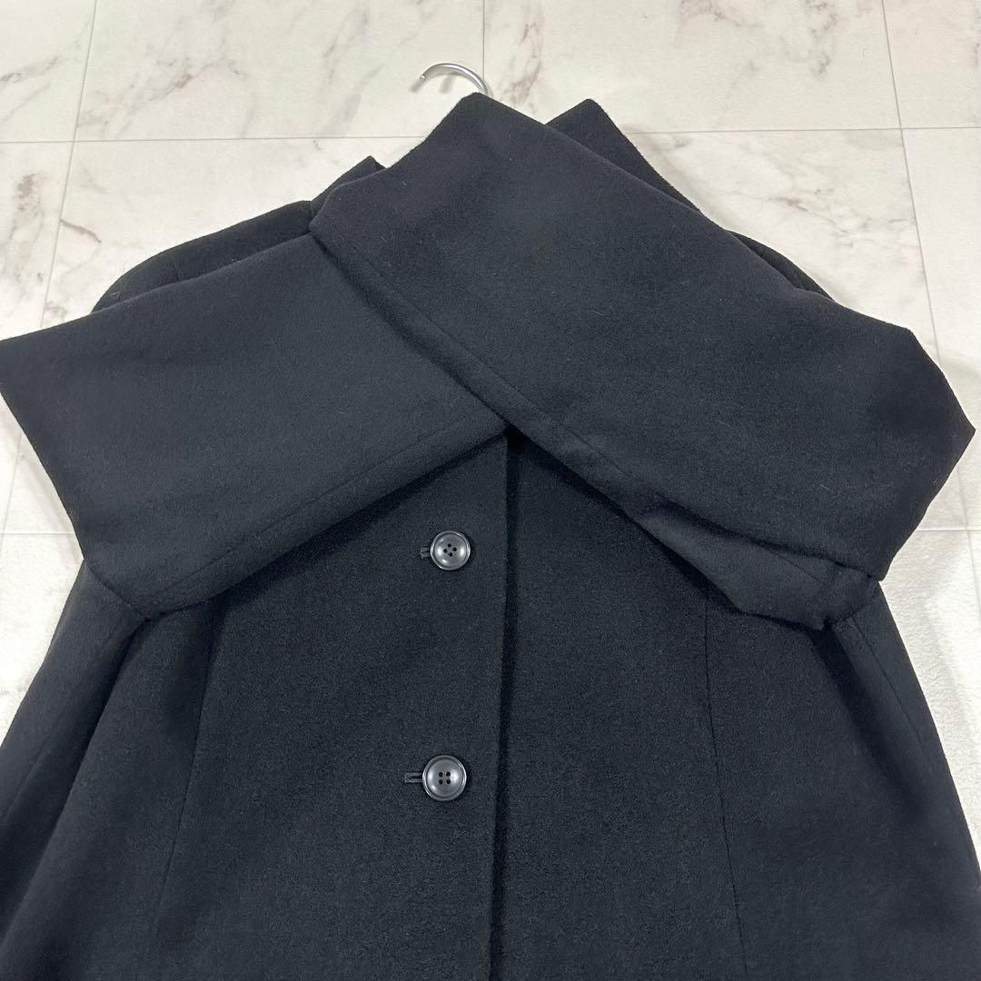 【美品】24年モデル　Leilian カシミヤハイネックコート　深喜毛織　XL