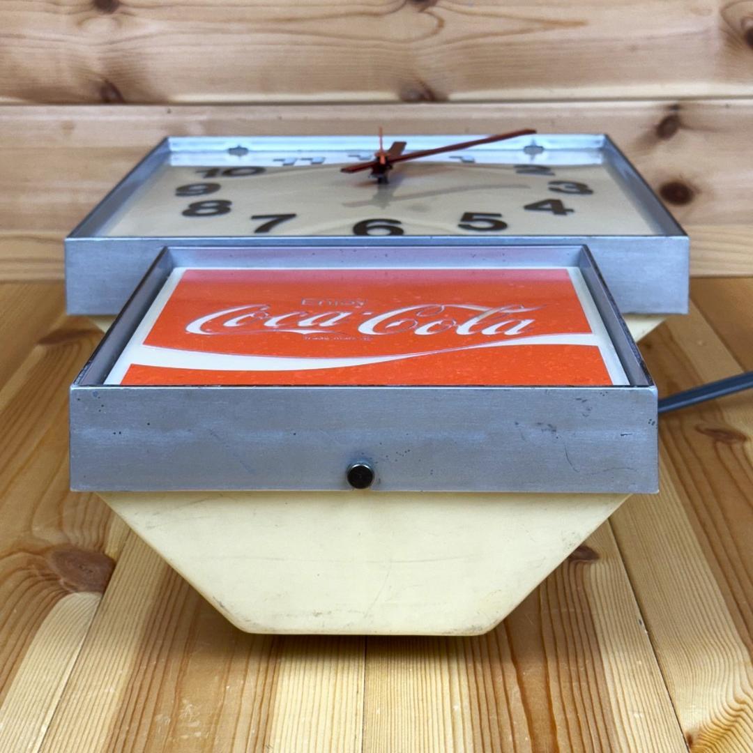 コカコーラ Coca-Cola 掛け時計 ライト ビンテージ アンティーク