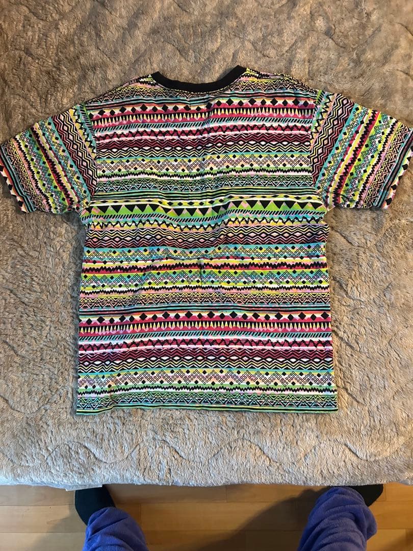stussy tomtom Tシャツ　ネイティブ　総柄　old