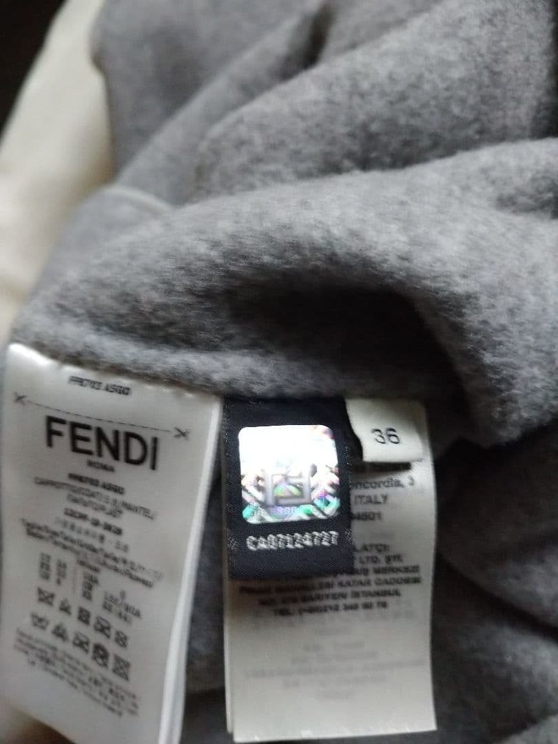 美品 フェンディ ミンクファー付コート36