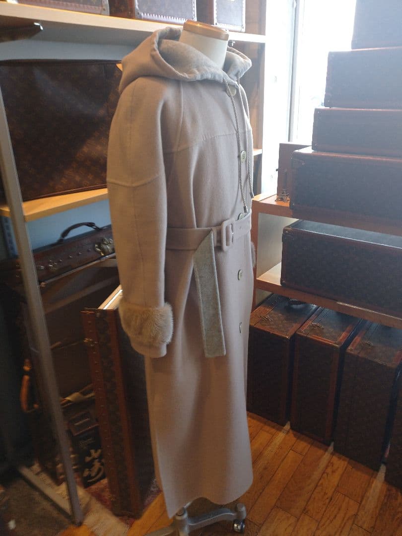 美品 フェンディ ミンクファー付コート36
